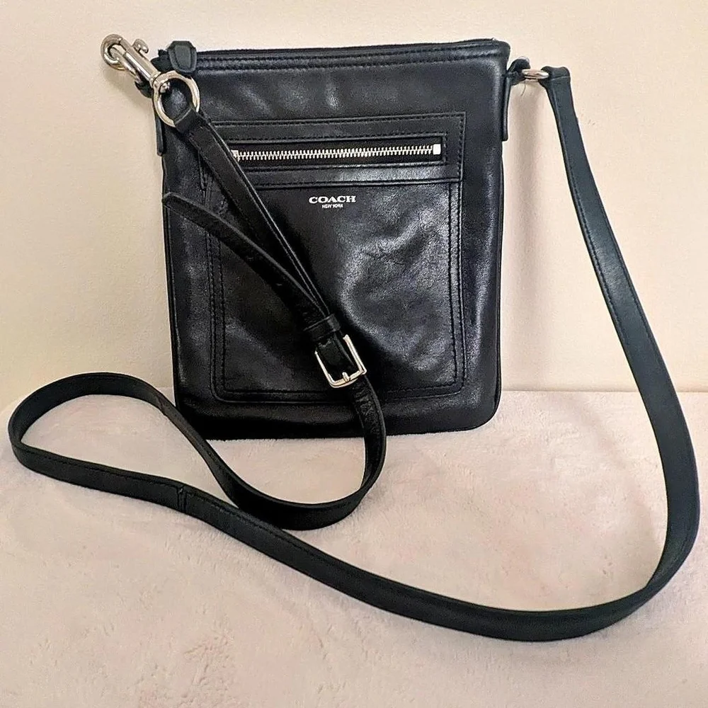 Coach Black Leather Crossbody Bag